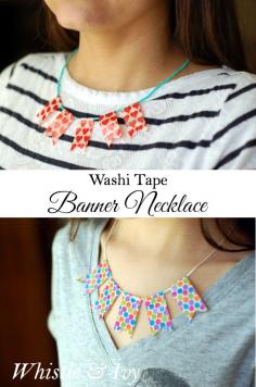 
                    
                        Make this adorable washi tape banner necklace in only a few minutes!
                    
                