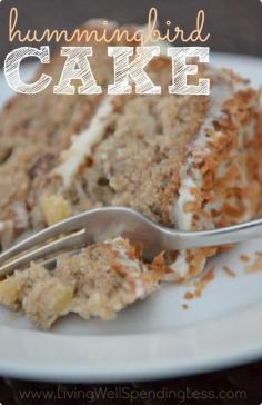 Hummingbird Cake | Best Hummingcake Recipe | Super Moist Cake : not GF : uses cream cheese frosting recipe