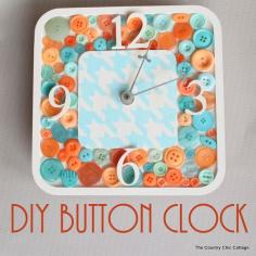 Button Clock - 7 Interesting DIY Button Projects