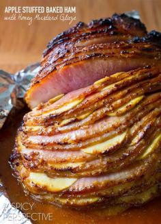 
                    
                        Apple Stuffed Baked Ham with Honey Mustard Glaze on ASpicyPerspective... #ham #easter #holiday
                    
                