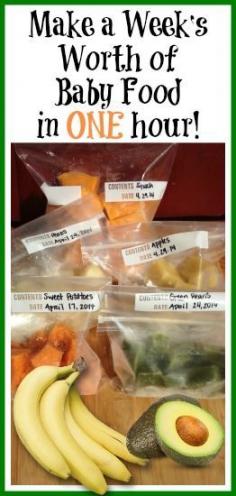 
                    
                        How to Make a Weeks Worth of Baby Food in ONE Hour
                    
                