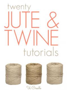 
                    
                        Lots of jute and twine tutorials for your home, packaging ideas, and more!
                    
                