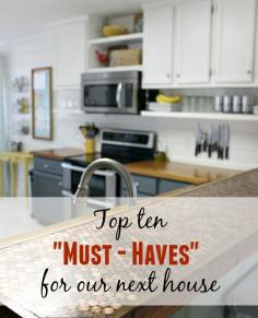 
                    
                        What are the top ten things you would want in your next house? I agree with a lot of things in this post...the comments sections has lots of great ideas and options too. A must read if you are planning to build a house!
                    
                