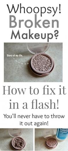 
                    
                        GAME CHANGER!! How to fix your broken makeup when you drop it on the floor and it crumbles into a million pieces!
                    
                