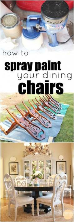 
                    
                        How to spray paint chairs. #diyproject #homerightspraymax #paintedfurniture
                    
                