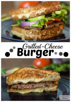 
                    
                        Grilled Cheese Burger -- the bun is made of a grilled cheese sandwich!  Serious gooey goodness! #sp
                    
                