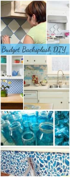 DIY Budget Backsplash Projects • Ideas & Tutorials! - basement half bath!