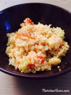 
                    
                        Veggie Quinoa | Delicious, Satisfying, Comfort Food | Only 175 Calories | For MORE RECIPES please SIGN UP for our FREE NEWSLETTER www.NutritionTwin...
                    
                