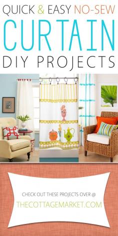 
                    
                        Quick and Easy No-Sew Curtain DIY Projects - The Cottage Market
                    
                