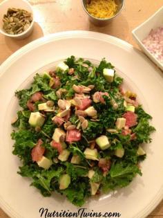 
                    
                        Grapefruit, Avocado and Kale Salad with Pepitas | Only 120 Calories |Satiating Starter Salad-You'll eat Much Less of the Heavy Meal | Great for Glowing Skin |For MORE RECIPES, Fitness & Nutrition Tips please SIGN UP for our FREE NEWSLETTER www.NutritionTwin...
                    
                