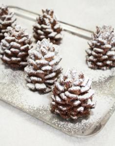 
                    
                        Recipe: Snowy Chocolate Pinecones (made from nutella and cereal).
                    
                