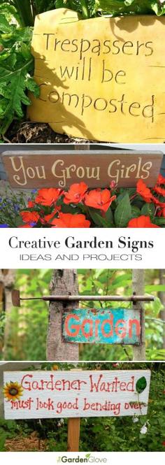 
                    
                        Creative Garden Sign Ideas and Projects • Lots of great Ideas and Tutorials!
                    
                