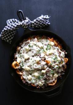 
                    
                        bourbon beef poutine with cheese curds & peppered gravy
                    
                