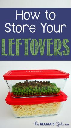 How to store leftovers - make the most of your grocery dollars!