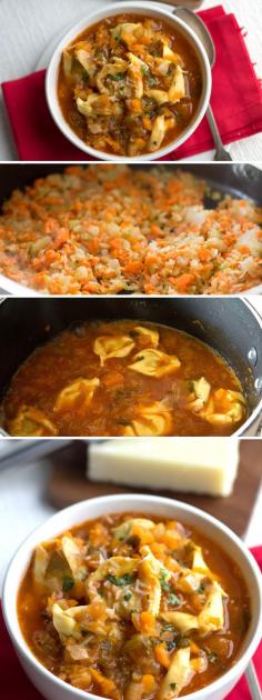 
                    
                        Quick & Hearty Tortellini Vegetable Soup - Erren's Kitchen - This recipe is filling meal that's packed with flavor and healthy ingredients!
                    
                