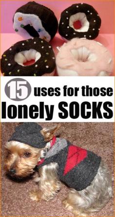 Put those socks to use that sit around in the closet waiting to find their match.  Use these 15 ideas to find new create and useful ways to put these socks to work.1. Use old socks to dust around t...