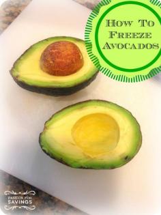Freeze Avocados using Foodsaver