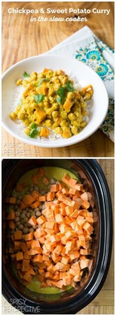 
                    
                        Simple Sweet Potato Chickpeas Curry in the Slow Cooker! #slowcooker #crockpot
                    
                