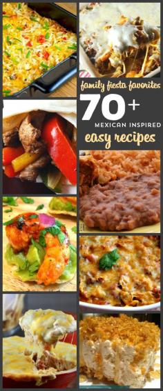 
                    
                        Over 70 Delicious EASY Mexican Inspired Dishes. From tacos to burritos to enchiladas, casseroles, dips and fried ice cream, this is THE list of incredible easy dishes for anyone that wants a new twist on taco night! Many of them are crock pot recipes too!
                    
                