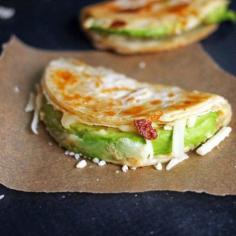 
                    
                        Easy Avocado and Hummus Quesadilla- Healthy Fast Food!
                    
                