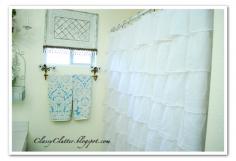 
                    
                        Ruffled shower curtain + whimsical bathroom makeover - www.classyclutter...
                    
                