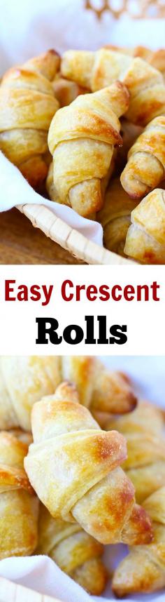 
                    
                        Crescent Rolls – Easy homemade crescent rolls recipe that anyone can make. Flaky, buttery, and fluffy, these rolls are the best!! | rasamalaysia.com
                    
                