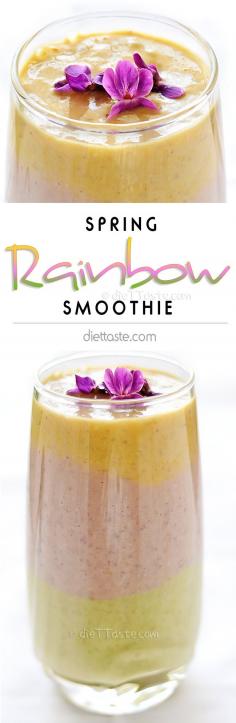 
                    
                        Spring Rainbow Smoothie - spring beauty and health in liquid form - diettaste.com
                    
                