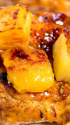 
                    
                        Sweet and Tangy Jerk Chicken with Caramelized Pineapple and Mango ~ Easy and ready in 15 minute...! Dinner that tastes like a tropical vacation is a guaranteed hit!!
                    
                