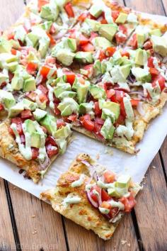 Skinny Avocado Pizza #healthy #healthyeating