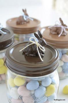 
                    
                        Dark chocolate and milk chocolate Easter Bunny Jars | NoBiggie.net
                    
                