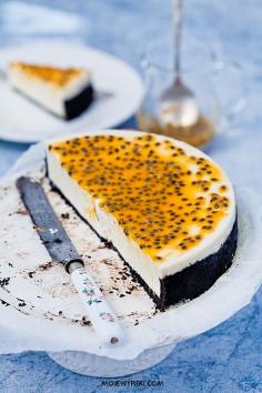 
                    
                        Cheesecake with passion fruit
                    
                
