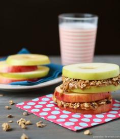 
                    
                        Kids Apple Sandwiches with Almond Butter Party Food Ideas
                    
                