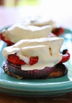 
                    
                        Grilled Veggie Towers with Melted fresh mozzarella –DELICIOUS!
                    
                