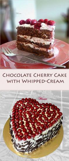 
                    
                        Chocolate Cherry Cake with Whipped-Cream
                    
                
