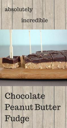 
                    
                        Easy to make chocolate peanut butter fudge. I started making this as a project with my kids and they absolutely love it.
                    
                