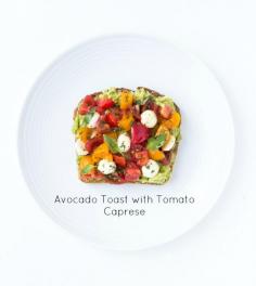 
                    
                        Easy and quick caprese avocado toast. Click on picture to check out more ways to top an avocado toast, all with fresh ingredients | littlebroken.com Katya | Little Broken
                    
                
