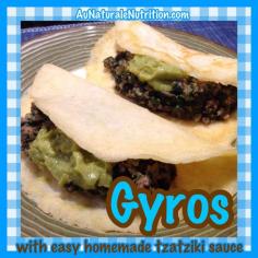 
                    
                        Lamb Gyros!  with easy, 3-ingredient Tzatziki sauce (dairy free!)   Served with grain-free tortillas.  Have a lovely Greek dinner tonight!  by Jenny at www.AuNaturaleNut...
                    
                