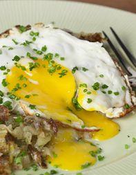 potato-leek hash w/ a fried egg Tasting Table