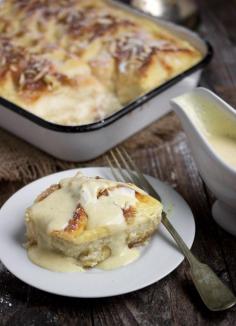 
                    
                        RHUBARB BREAD PUDDING WITH CREME ANGLAISE
                    
                