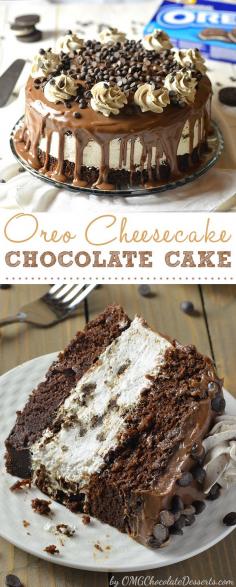 
                    
                        When you don't know what to make for dessert, a cake is always a good solution. This time, my choice was the decadent Oreo Cheesecake Chocolate Cake and trust me, it wasn't a mistake.
                    
                