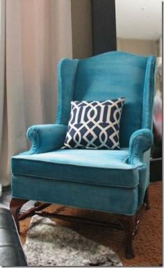 Paint Fabric: made fabric paint is applied directly to an upholstered chair