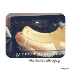 German Pancakes and buttermilk sauce