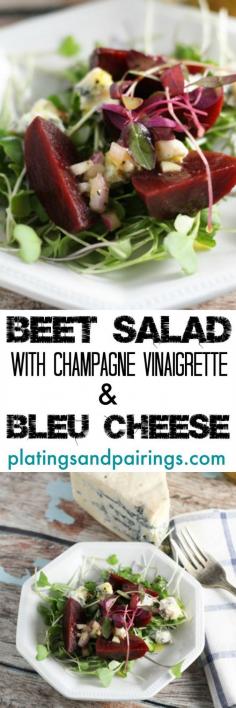 
                    
                        A simple salad of Roasted Beets dressed with Bleu Cheese
                    
                