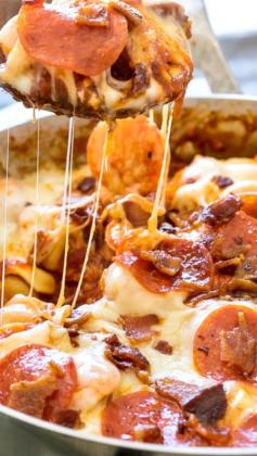 
                    
                        Meat Lover's Tortellini Skillet ~ Full of three delicious meats – andouille sausage, crispy bacon and sliced pepperoni... just 6 ingredients, prepared in ONE skillet, and ready in less than 20 minutes!
                    
                