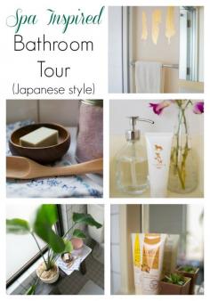 
                    
                        Bathroom Tour {Japanese Style} - Up to Date Interiors  Great tips for renters!!
                    
                