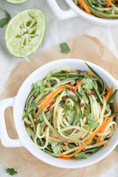 
                    
                        Cucumber Noodles with Sesame Soy Dressing | This Gal Cooks
                    
                