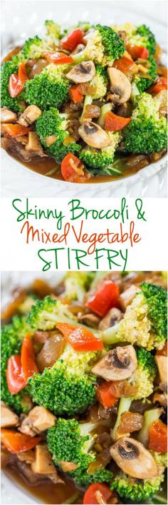 
                    
                        Skinny Broccoli and Mixed Vegetable Stir Fry - Skip takeout and make your own fast, easy, and healthy stir fry! Think of all the money and calories you'll save!!
                    
                