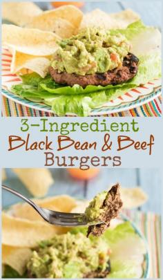 
                    
                        Get the best of both worlds with these beef and black bean burgers loaded with protein and fiber. These easy and flavorful burgers only need 3 ingredients!
                    
                