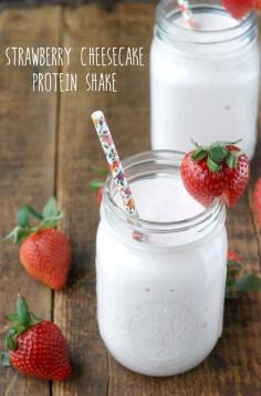 
                    
                        How to Make Yummy Healthy Smoothies | Strawberry Cheesecake Protein Shake by DIY Ready at diyready.com/19-healthy-smoothies-that-do-the-body-good/
                    
                