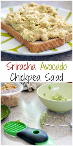 
                    
                        Quick and Easy Sriracha Avocado Chickpea Salad | HealthySlowCookin...
                    
                
